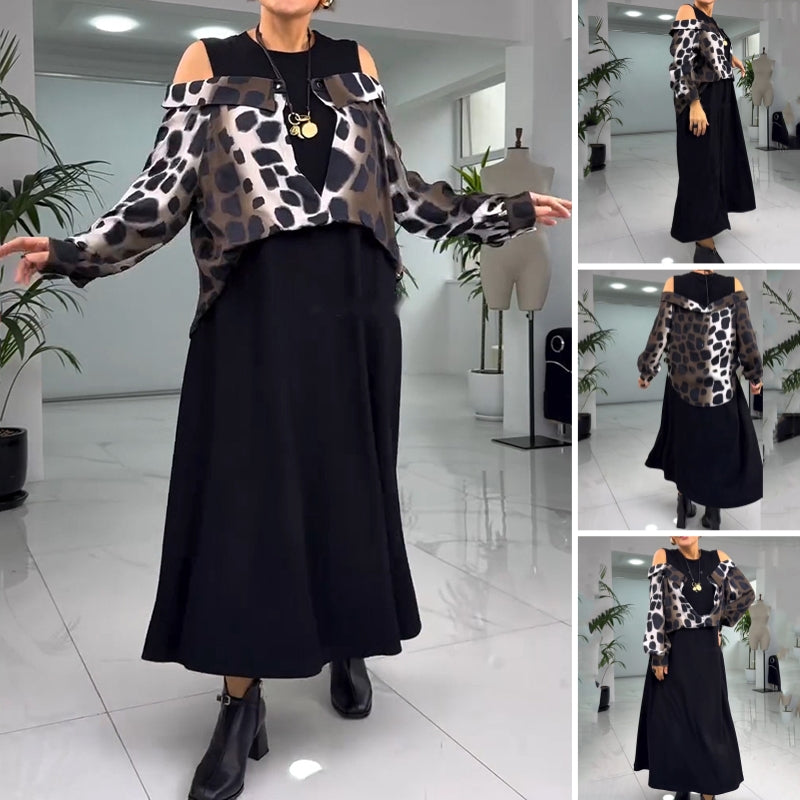 💐2025 Išskirtinė suknelė be petnešėlių su leopardo raštu【S-4XL】-LT