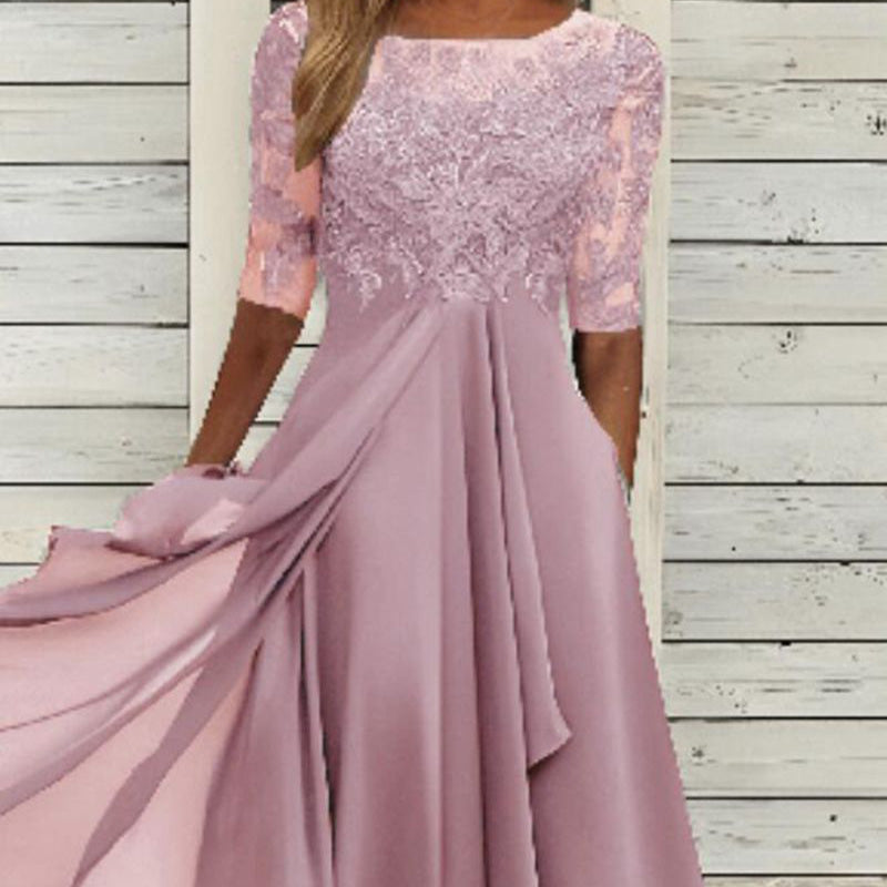 💖 Ribotas leidimas 💖 Elegantiška siuvinėta kokteilinė suknelė-LT