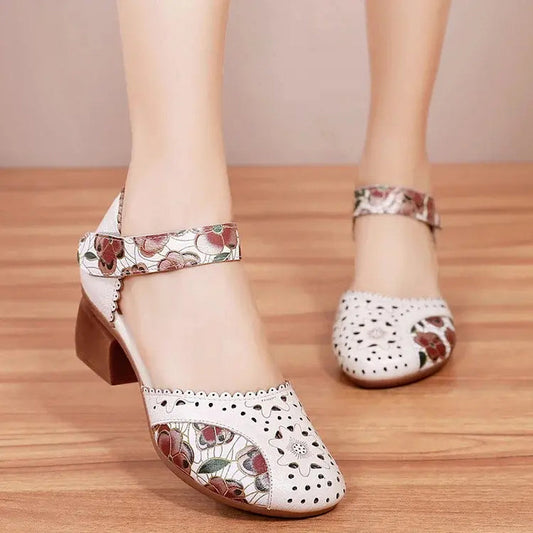 Sandalias cómodas de estilo vintage para mujer.-ES