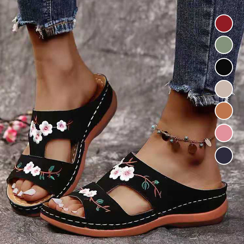 🏖️Άνετες γυναικείες παντόφλες ανοιχτής πλατφόρμας-GR