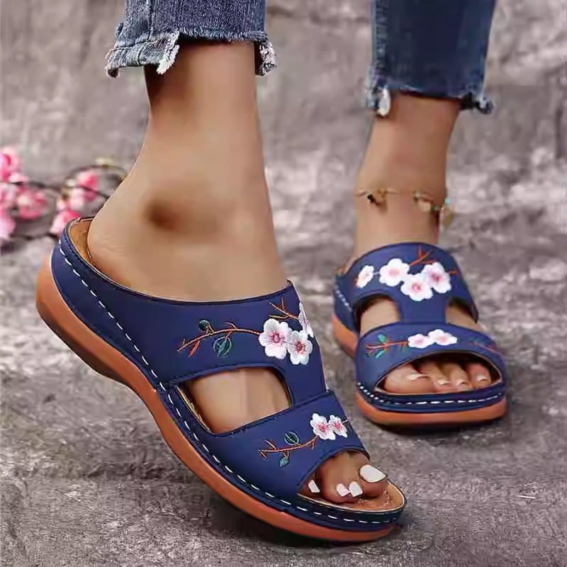 🏖️Άνετες γυναικείες παντόφλες ανοιχτής πλατφόρμας-GR