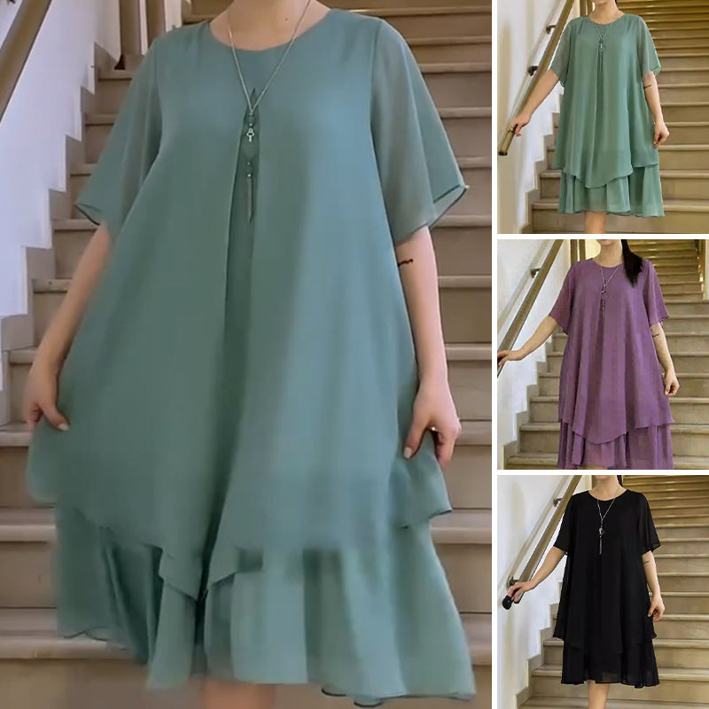 🔥👗 Laisva moteriška suknelė vienspalvės spalvos-LT