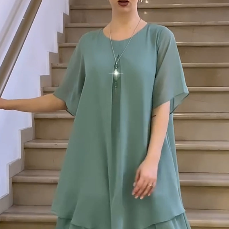 🔥👗 Laisva moteriška suknelė vienspalvės spalvos-LT