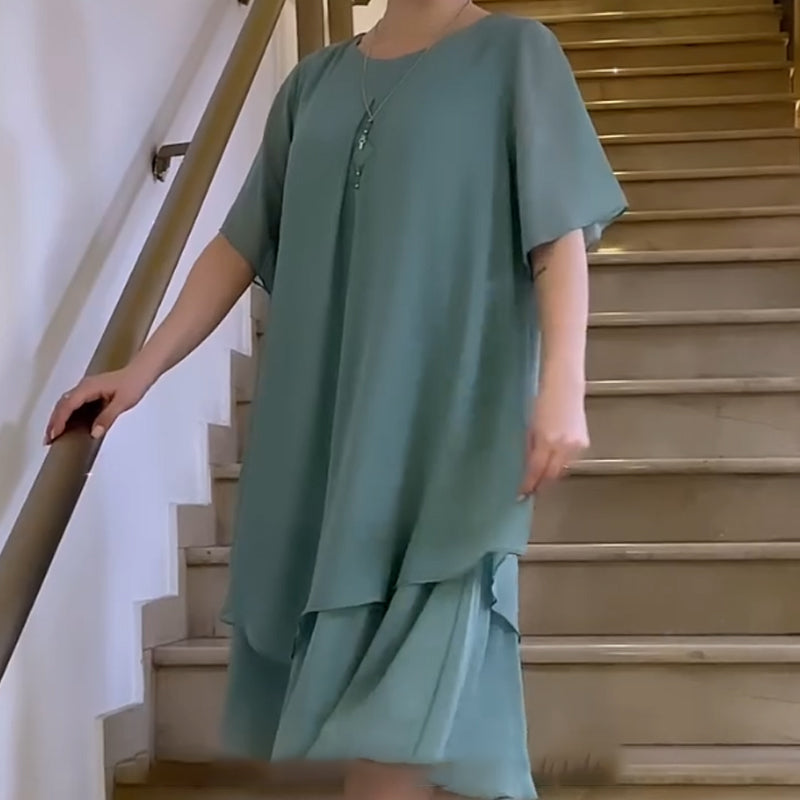 🔥👗 Laisva moteriška suknelė vienspalvės spalvos-LT