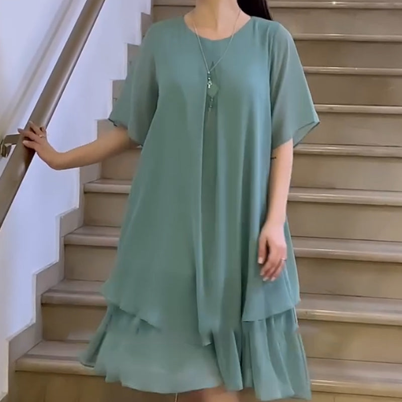 🔥👗 Laisva moteriška suknelė vienspalvės spalvos-LT