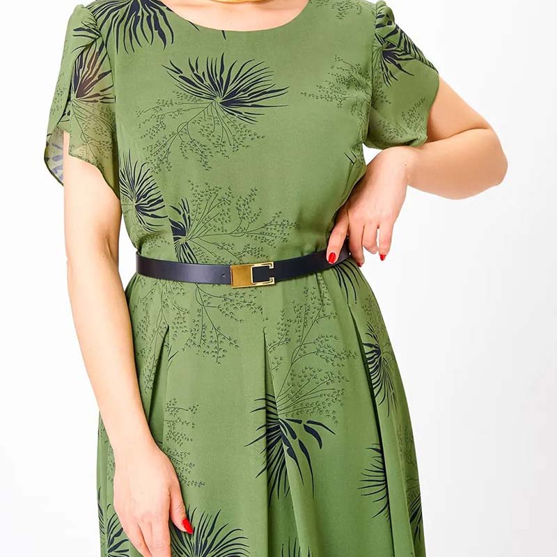 🔥Vestido corte A con cinturón | Vestido estilo floral y veraniego-ES