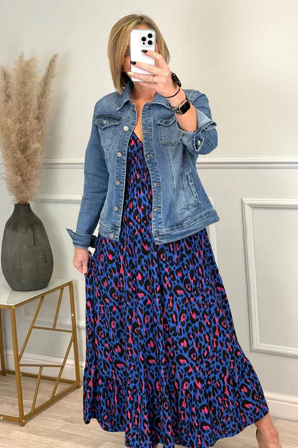 💥🔥Klojuota suknelė su leopardo raštu-LT