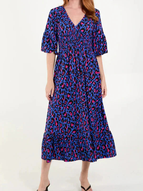 💥🔥Klojuota suknelė su leopardo raštu-LT