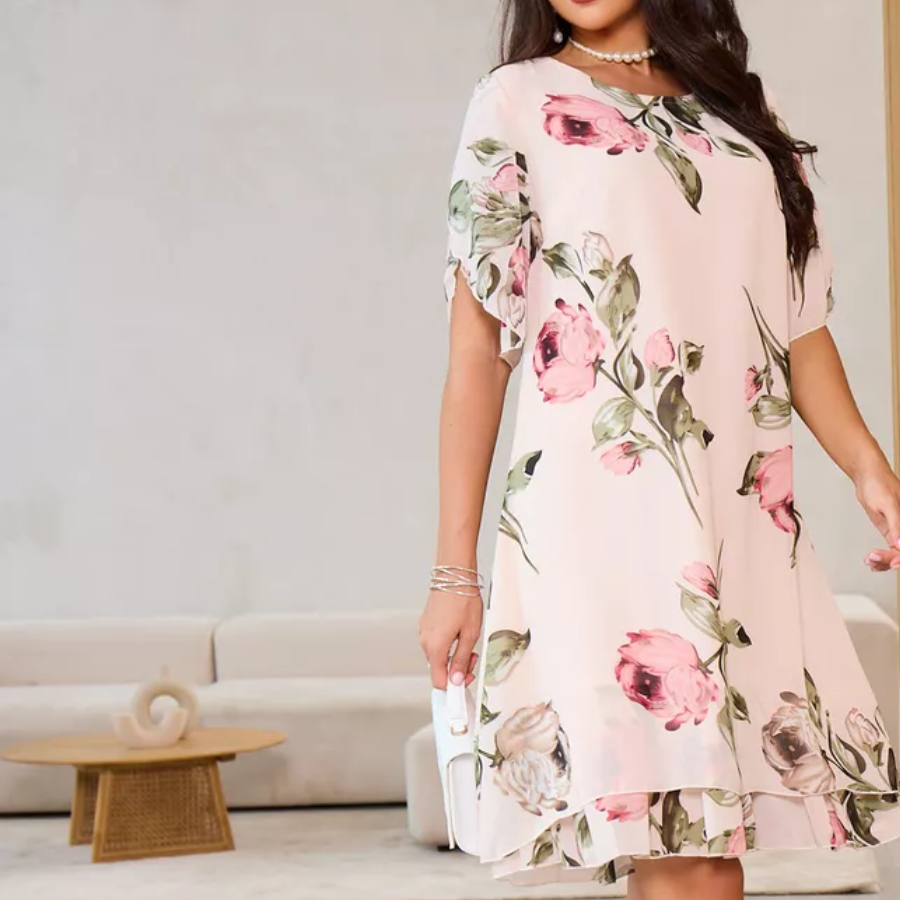 HOT 50% 👗 Šifónové šaty Blush Petal Glow-SK