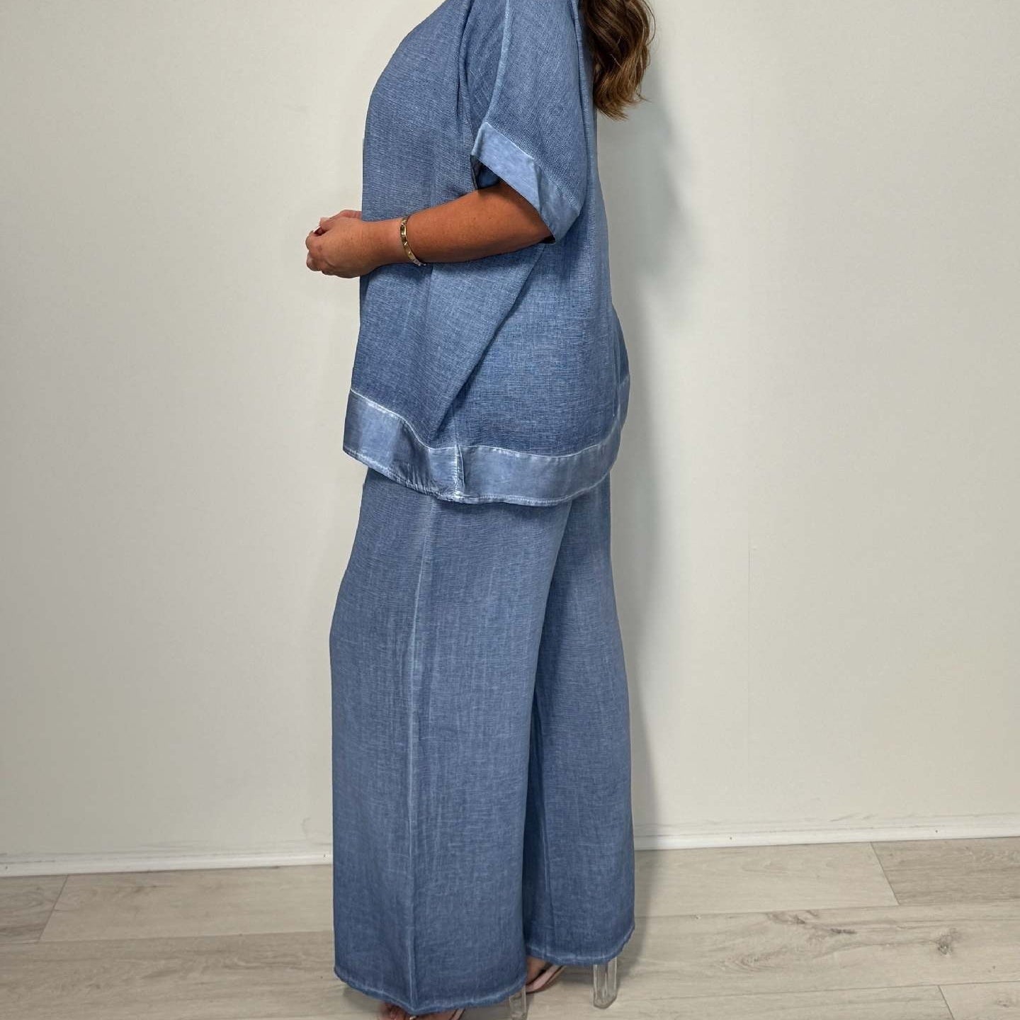 🌷💗Άνετο σετ δύο τεμαχίων με V λαιμόκοψη-GR