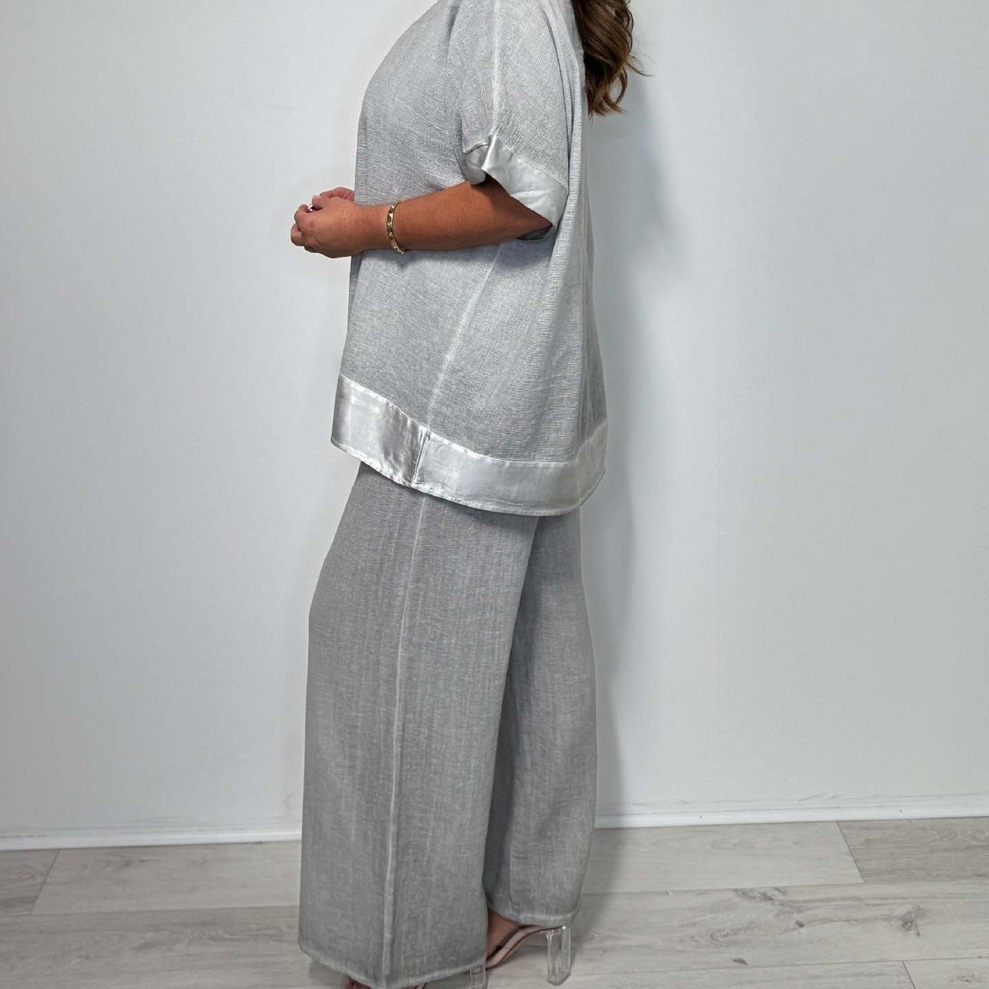 🌷💗Άνετο σετ δύο τεμαχίων με V λαιμόκοψη-GR