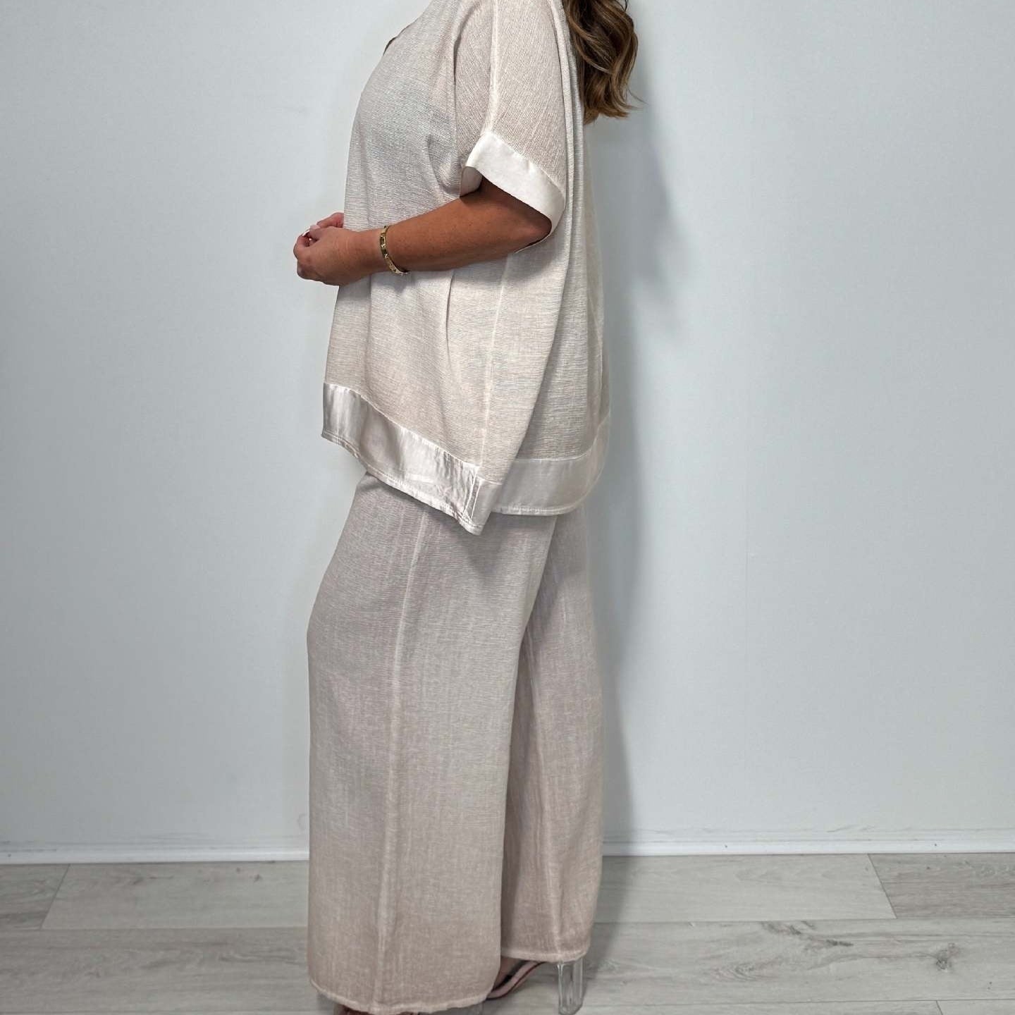 🌷💗Άνετο σετ δύο τεμαχίων με V λαιμόκοψη-GR