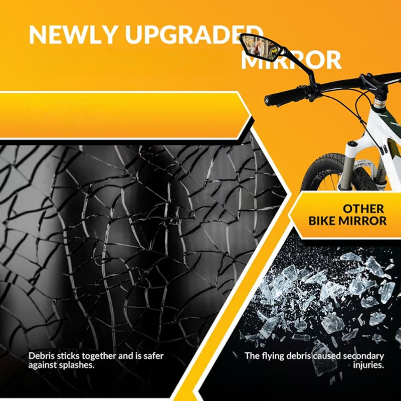 Ρυθμιζόμενος περιστρεφόμενος καθρέφτης οπισθοπορείας ποδηλάτου 360 μοιρών-GR