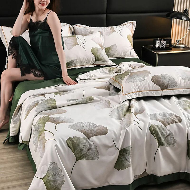 🎈✨Edredón de verano lavable, transpirable y gélido en un conjunto de 4 piezas-ES