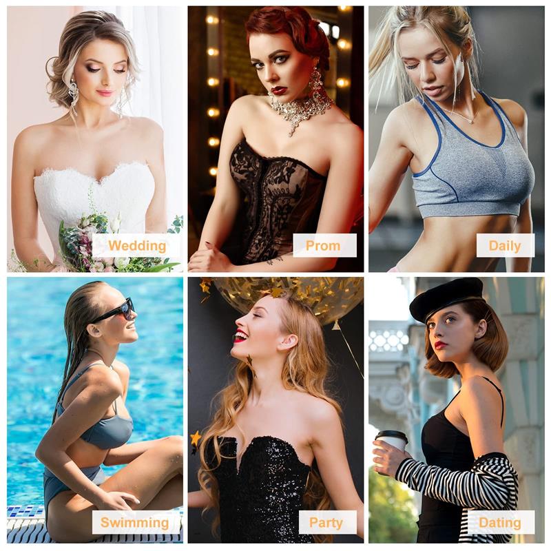 👙 Nematoma, lipni „push-up“ liemenėlė-LT