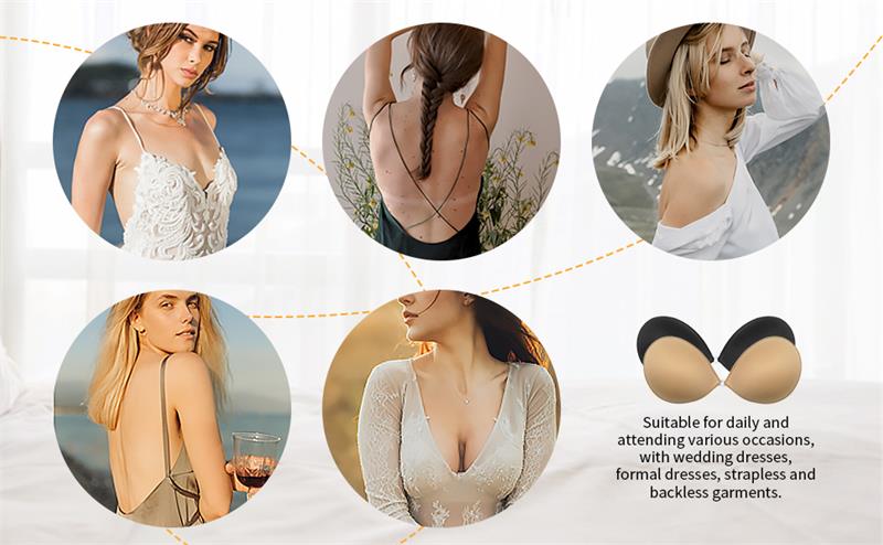 👙 Nematoma, lipni „push-up“ liemenėlė-LT