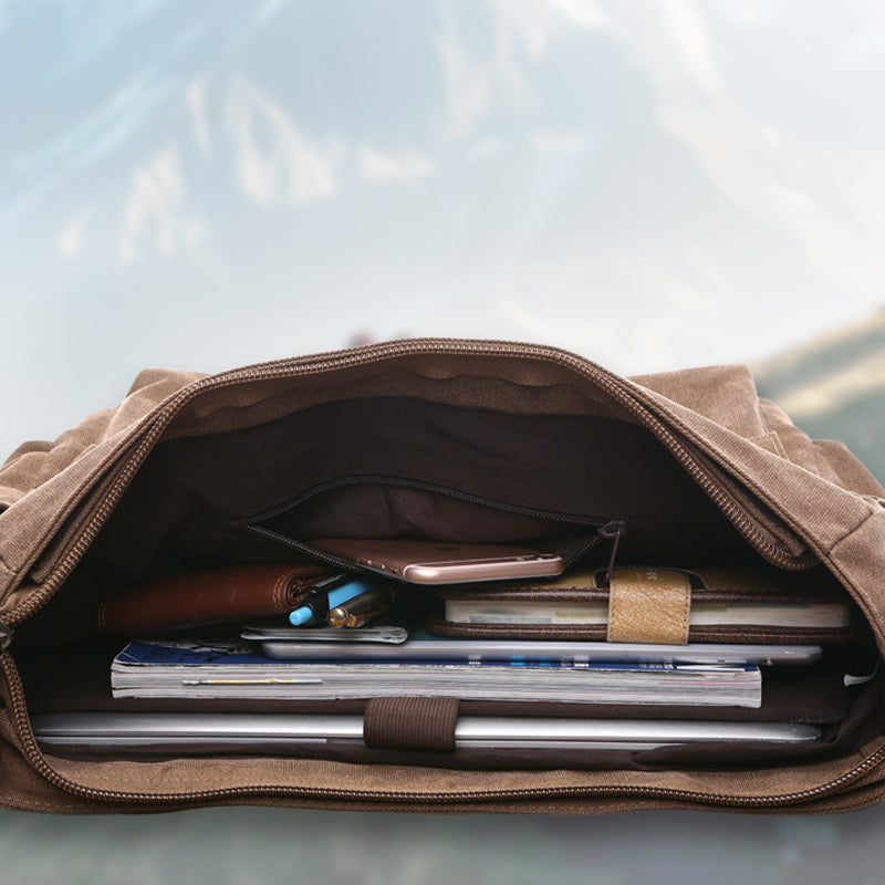 Moška platnena torba za čez ramo velike prostornine-SI