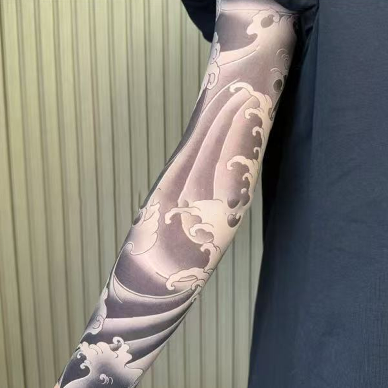 🔥Νέα τάση ❤️‍🔥 Εξαιρετικά λεπτά μανίκια με σχέδιο ήλιου και τατουάζ-GR