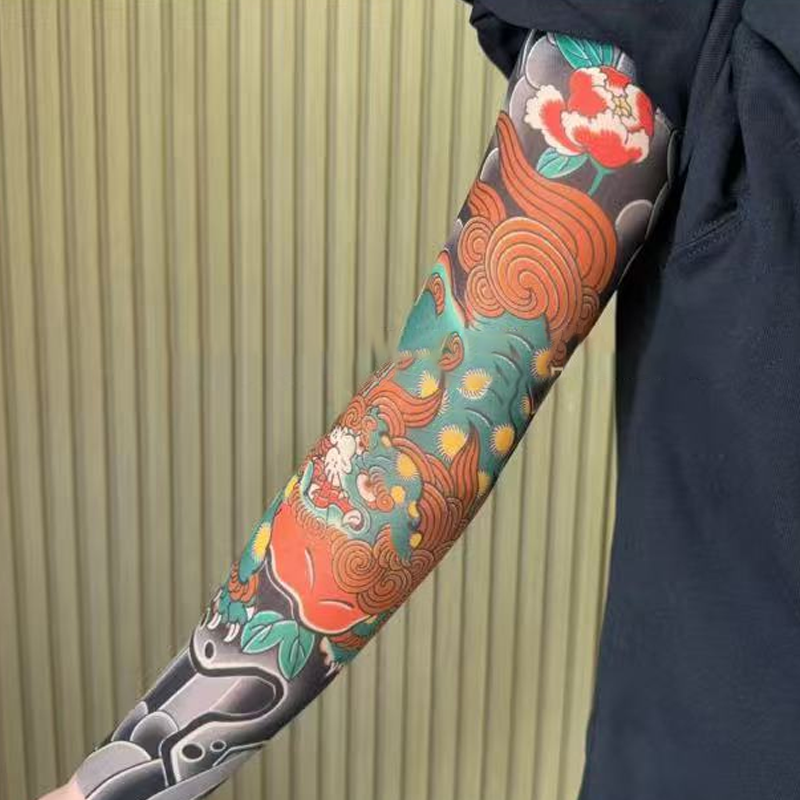 🔥Νέα τάση ❤️‍🔥 Εξαιρετικά λεπτά μανίκια με σχέδιο ήλιου και τατουάζ-GR