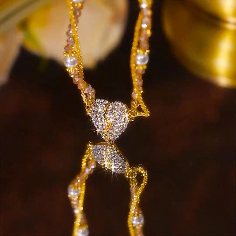 ⏳Laikinas specialus pasiūlymas⏰Derantys vėriniai su širdies formos pakabuku ir magnetu💖-LT