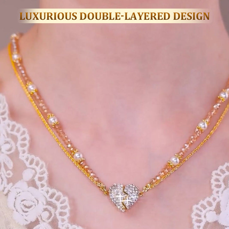 ⏳Laikinas specialus pasiūlymas⏰Derantys vėriniai su širdies formos pakabuku ir magnetu💖-LT