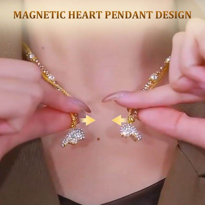 ⏳Laikinas specialus pasiūlymas⏰Derantys vėriniai su širdies formos pakabuku ir magnetu💖-LT