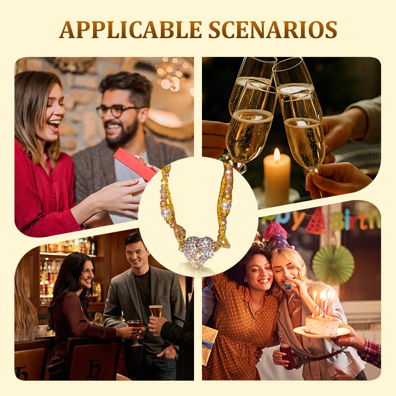 ⏳Laikinas specialus pasiūlymas⏰Derantys vėriniai su širdies formos pakabuku ir magnetu💖-LT