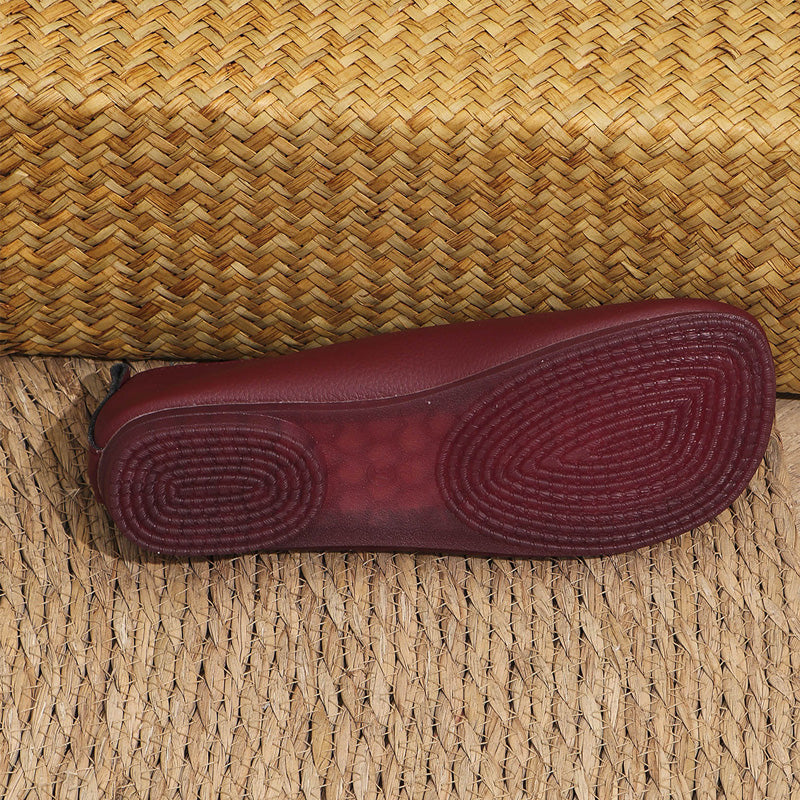 Moteriški plokščiapadžiai odiniai bateliai iš minkštos odos-LT