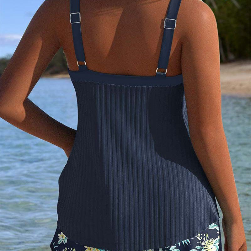 【S-3XL】👙Σετ μαγιό με τυπωμένο τοπ και σορτς-GR