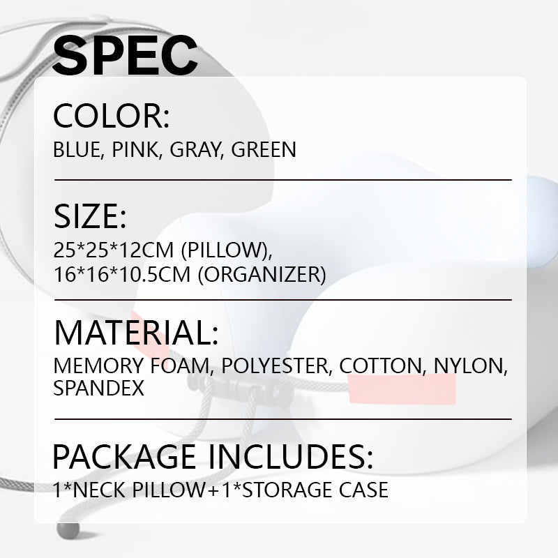 Almohada para el cuello de espuma viscoelástica en forma de U-ES