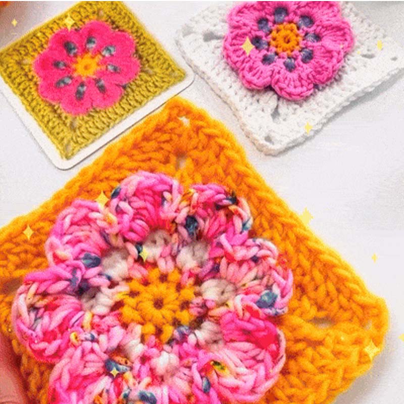 🧶✨Kvačkanje s kartami Granny Square – 50 vzorcev za kombiniranje in izdelavo-SI