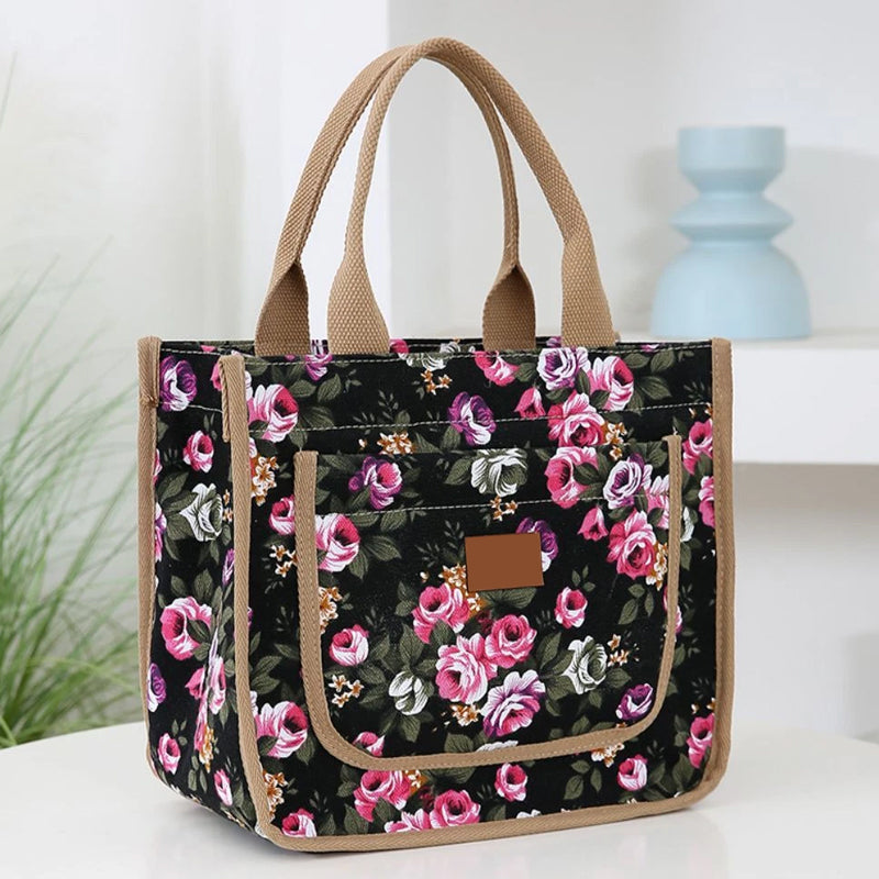 🌺Ženska torba za malico s cvetličnim potiskom-SI