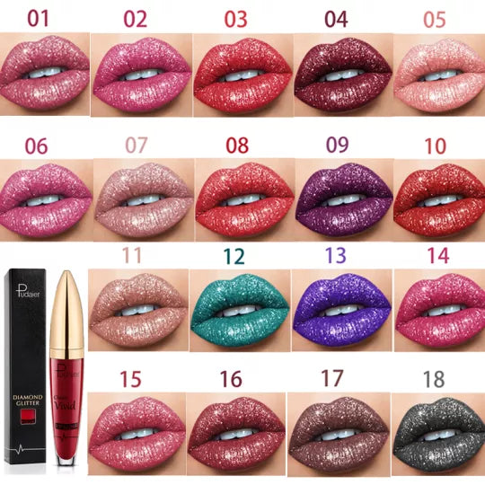 💥 Pirkite 1, gaukite 1 nemokamai 💋 Vandeniui atsparūs blizgučiai su deimantiniais lūpų blizgiais 🥰🎁-LT