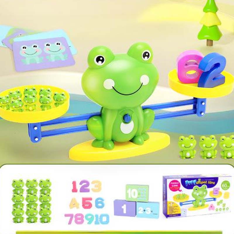 🐸Juego de juguetes para niños con animales de dibujos animados y escamas-ES