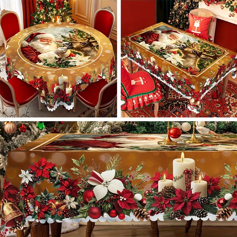 🎄🎅Mantel navideño decorativo-ES