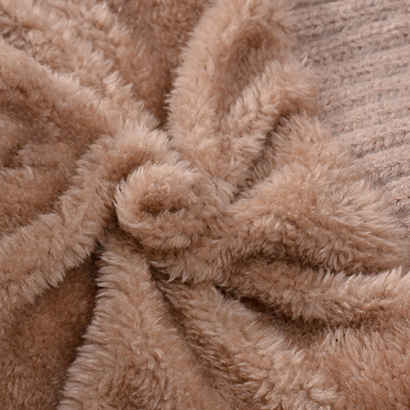 🔥Nueva oferta: elegante gorro de invierno de punto grueso, con cubrebocas y bufanda.-ES