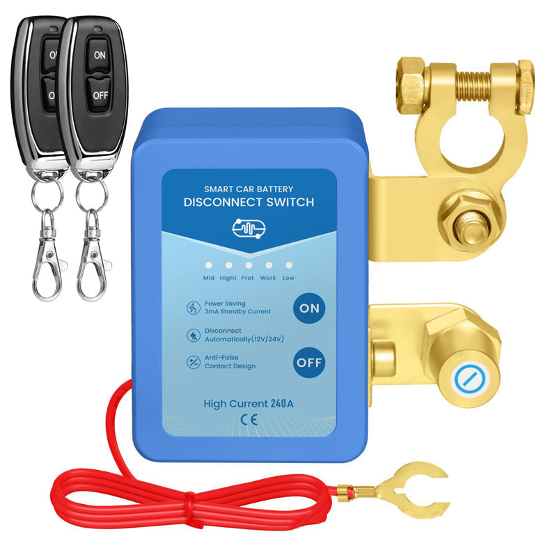 🚗⚡Διακόπτης αποσύνδεσης μπαταρίας αυτοκινήτου 12V/24V με τηλεχειριστήριο🔋-GR