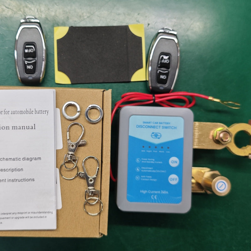 🚗⚡Διακόπτης αποσύνδεσης μπαταρίας αυτοκινήτου 12V/24V με τηλεχειριστήριο🔋-GR