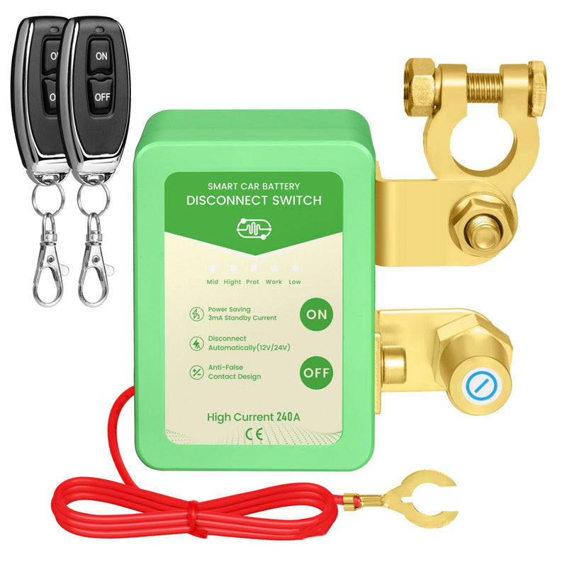 🚗⚡Διακόπτης αποσύνδεσης μπαταρίας αυτοκινήτου 12V/24V με τηλεχειριστήριο🔋-GR