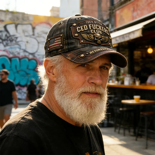 Old Motherfuckers Club – Καπέλο με κέντημα πανκ-GR