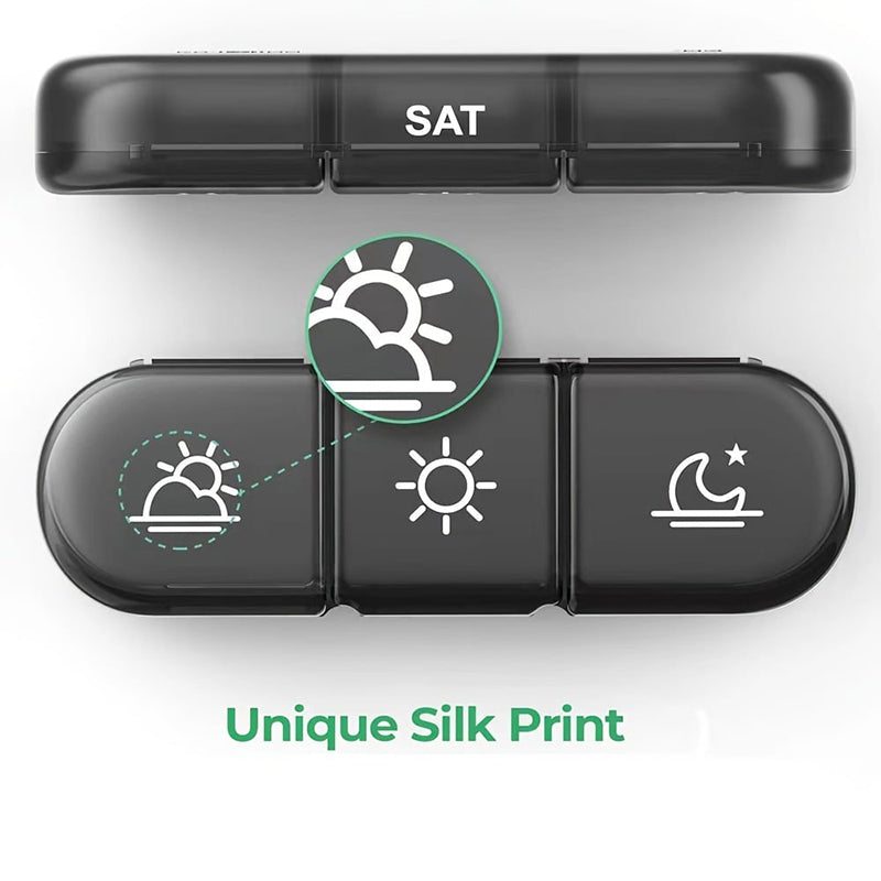 🧳 7-dnevna potovalna torbica za tablete – lahka z odstranljivimi predali-SI