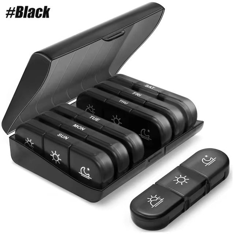 🧳 7-dnevna potovalna torbica za tablete – lahka z odstranljivimi predali-SI