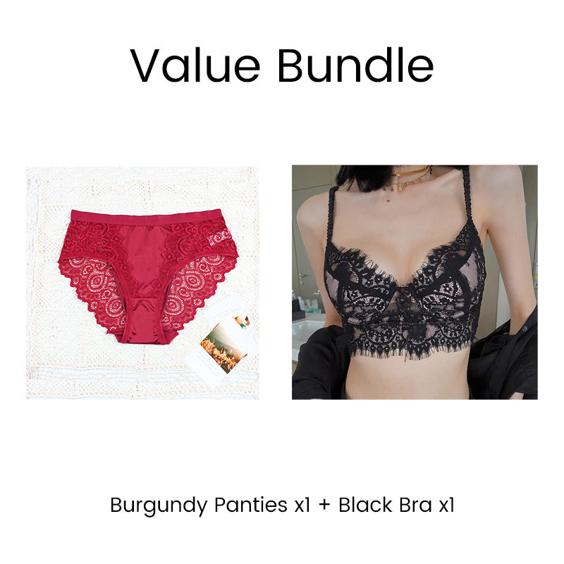 Patogios ir vientisos kelnaitės su elegantiškais nėriniais-LT