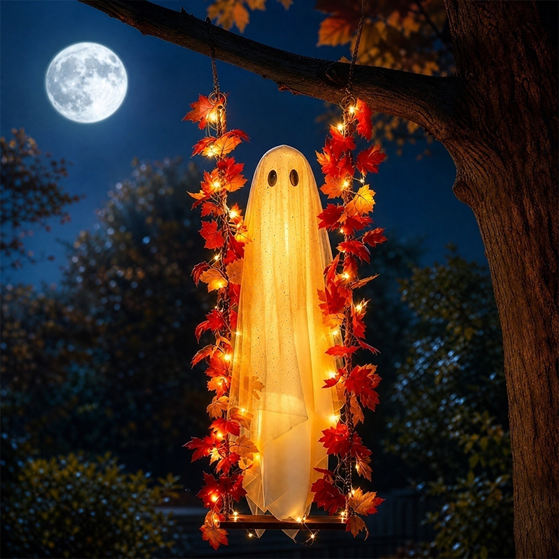 🎃👻 Helovino vaiduoklio LED dekoracija 🍁-LT