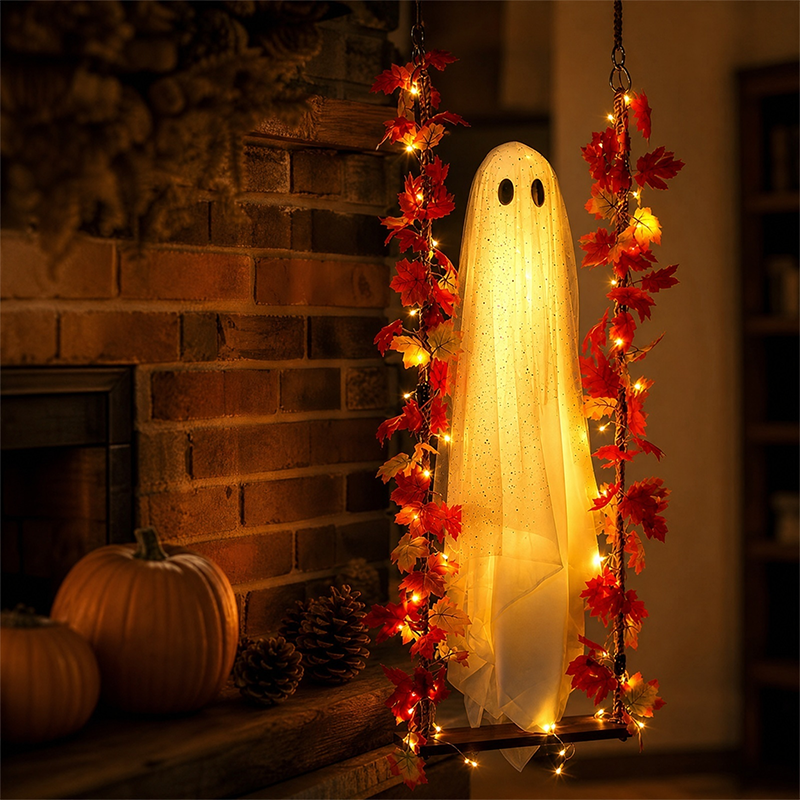 🎃👻 Helovino vaiduoklio LED dekoracija 🍁-LT